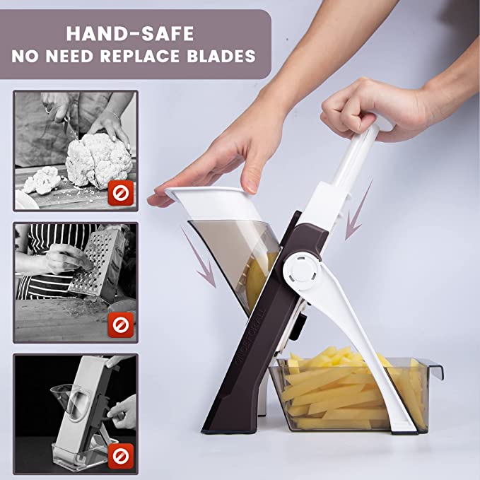 Mandoline Vegetable Cutter Slicer Chopper | Multi-function Cutter Vertical Vegetable Cutter Kitchen Shredder Grater single blade (random color)