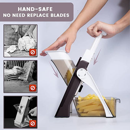 Mandoline Vegetable Cutter Slicer Chopper | Multi-function Cutter Vertical Vegetable Cutter Kitchen Shredder Grater single blade (random color)