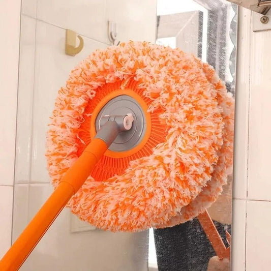 360° Rotating Microfiber Mop | Extendable Handle Telescopic Floor Cleaning Mop | Sunflower Round Mop For Home, Office And Car Screen