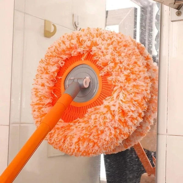 360° Rotating Microfiber Mop | Extendable Handle Telescopic Floor Cleaning Mop | Sunflower Round Mop For Home, Office And Car Screen
