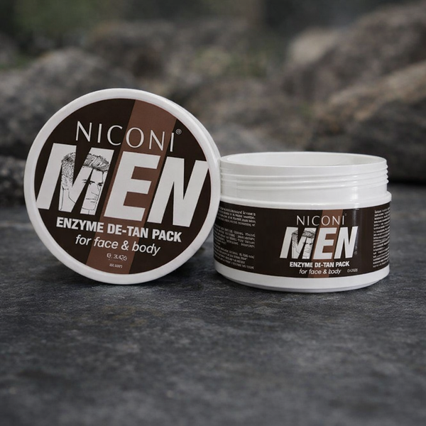 NICONI MEN Enzyme De-Tan Pack for Face & Body – Deep Cleansing & Skin Brightening Tan Removal Cream - 300g